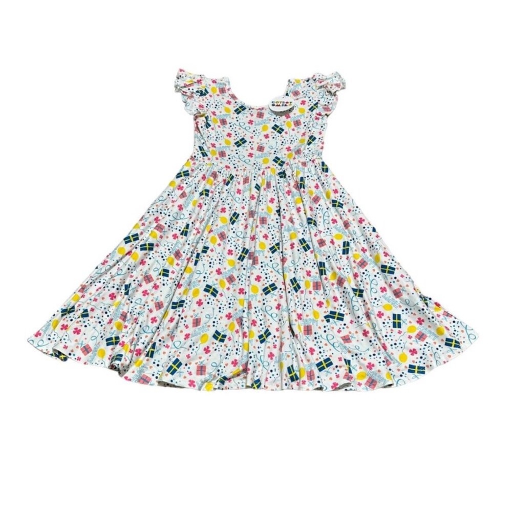 Dot Dot Smile NWT Girl Size  2 Happy Birthday Empire Flutter Sleeve Twirl Dress